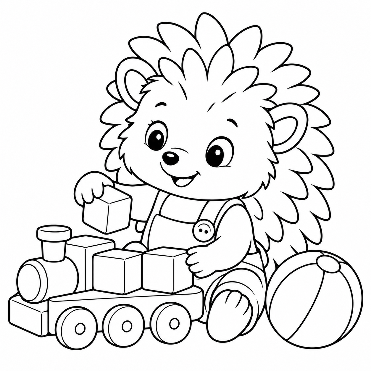 Pofi ile Oyuncak Treni Boyama