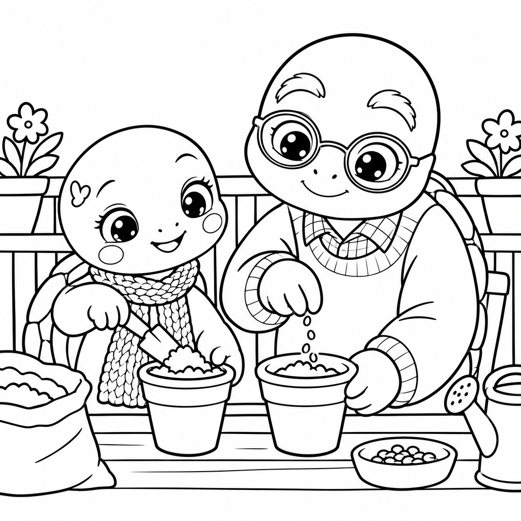 Nohut and the Seed in the Yoghurt Pot coloring page preview