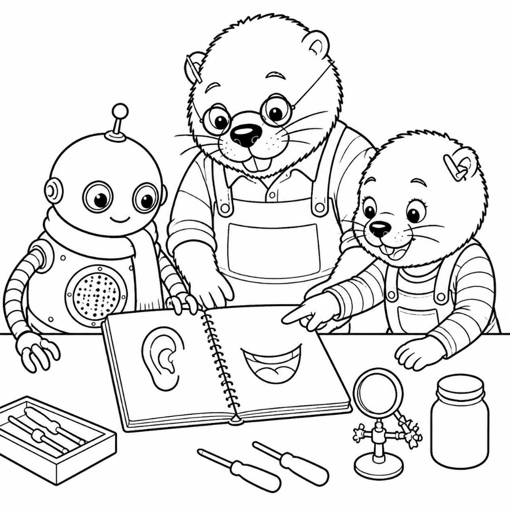 Tıkır Learns Idioms coloring page preview