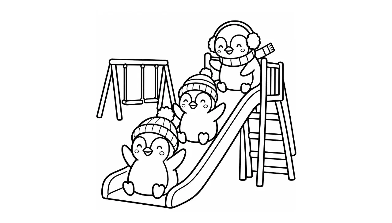 Toytoy and the Rainy Park — coloring 1