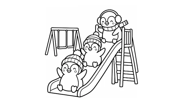 Toytoy and the Rainy Park — coloring 1